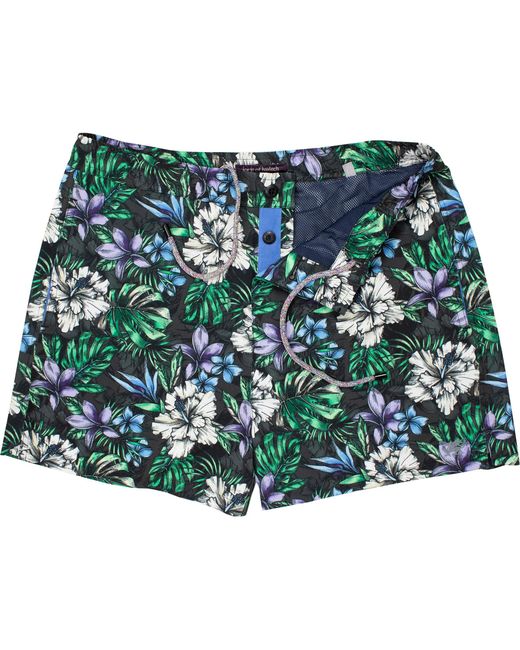 Lords of Harlech Green Quack Colorful Floral Black for men