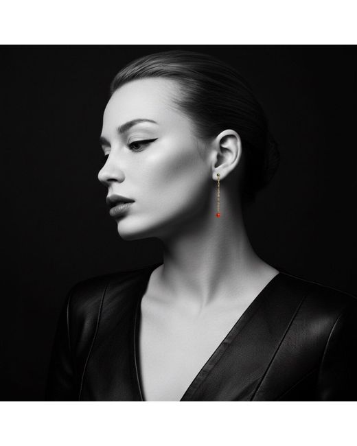 Tg-Jewellery by Tamara Gervasio Metallic Solid Mediterranean Coral Dangle Earrings – Handmade