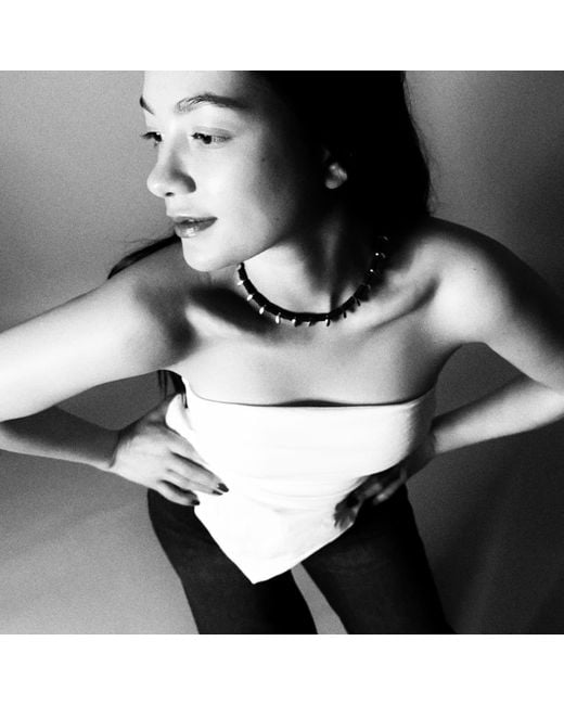 WAIWAI Black Spike Leather Collar Necklace
