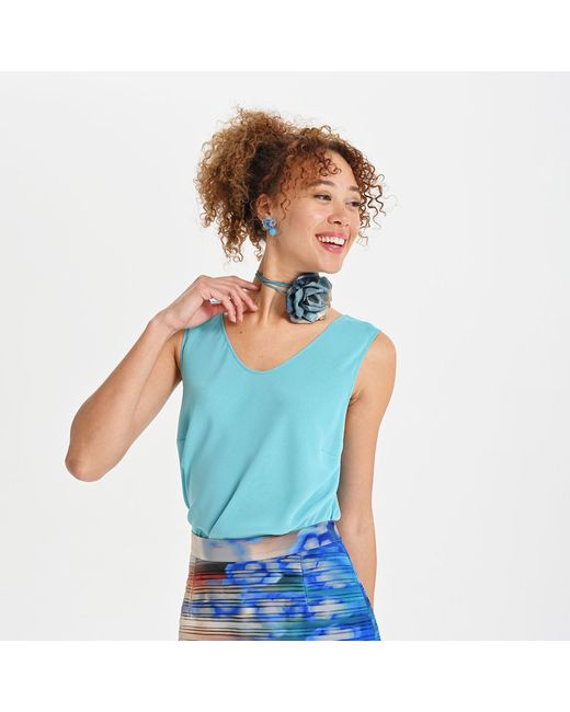 Lalipop Design Blue Layered Chiffon Blouse
