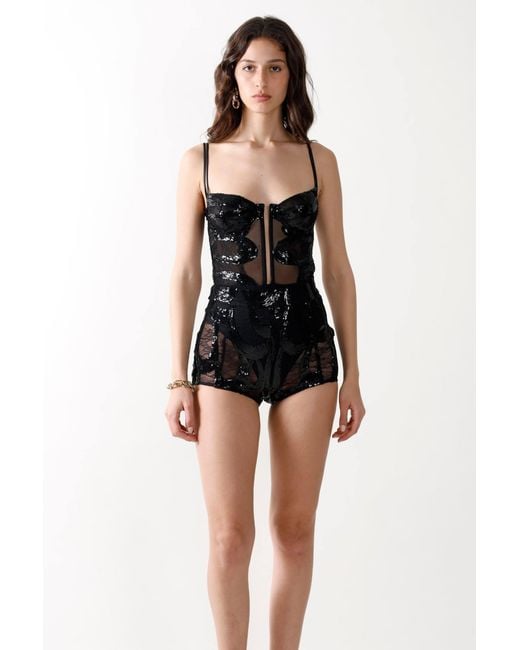 Room 24 Black Lumi Bodysuit
