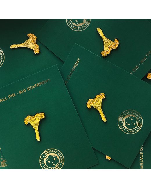 Make Heads Turn Yellow Enamel Pin Chanterelle