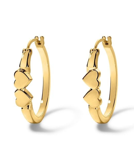 Déclarer Metallic Double Heart Hoops