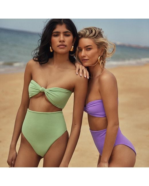 Blake Swimwear Blue High Waist Bikini Bottom
