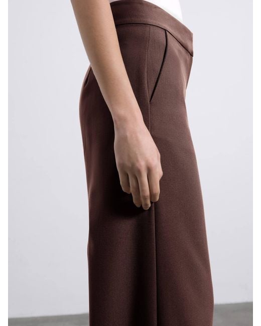 Sélone Brown Oris Wide-Leg Trousers Chocolate