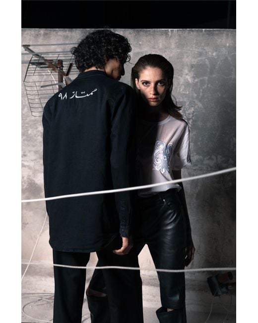 Born in Exile Black Denim Shirt for men