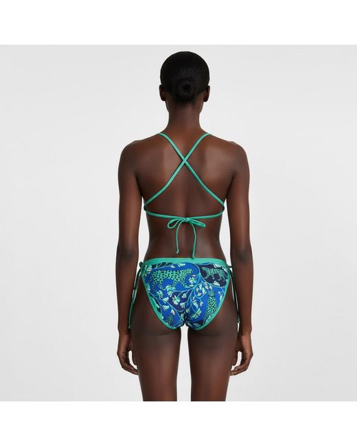 Jessie Zhao New York Green Verdant Wild Reversible Tie Side Bottom