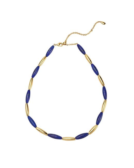 Retro Chic Blue Ishtar Goddess Necklace