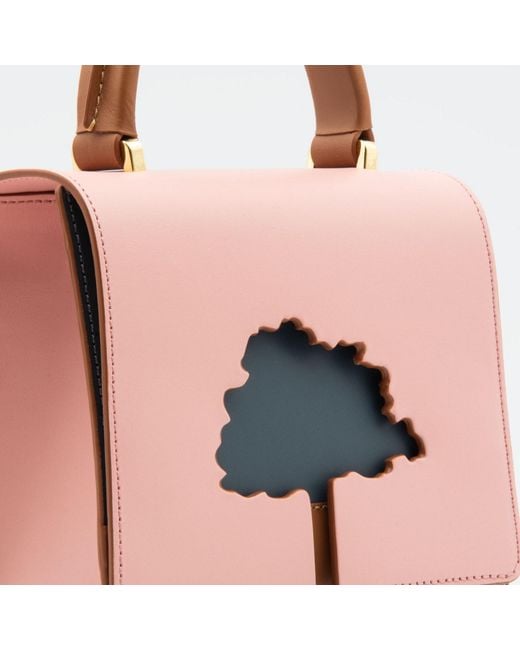 Absurde Pink One Way Small Leather Shoulder Bag