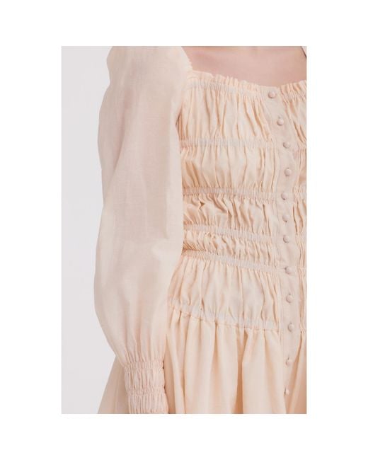 Georgette Natural Neutrals Celeste Soft Mini Dress