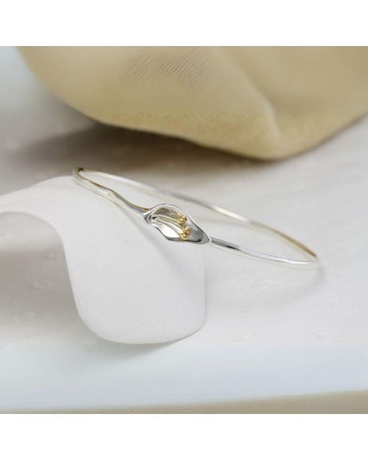 Isla Silver Multicolor Elegant Sterling Lily Bangle