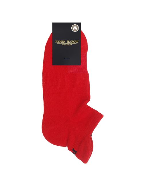 Peper Harow - Made in England Red Organic Trainer Sport Socks Bundle –
