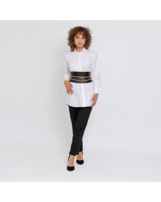 Haute Cuir Black Chained Rounded Hourglass Belt