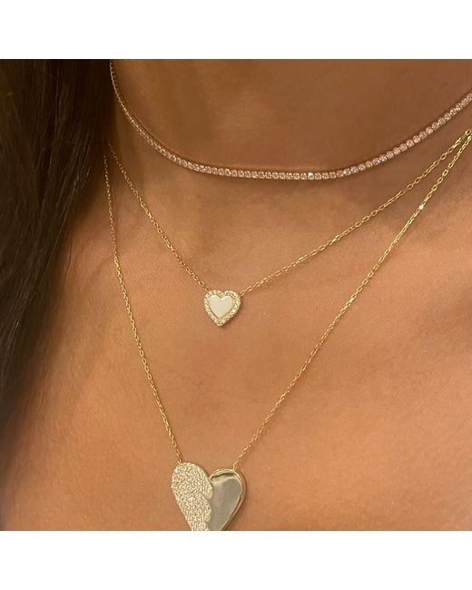 SHYMI Metallic Thin Tennis Necklace