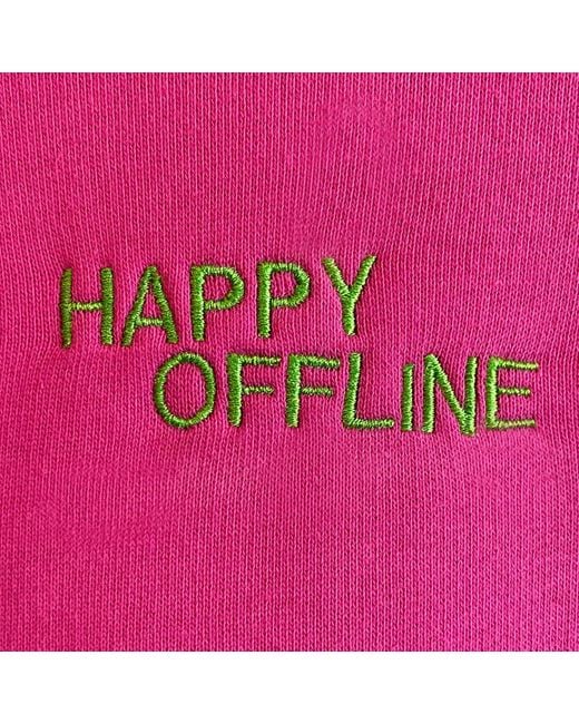 Quillattire Pink Happy Offline Sweatshirt
