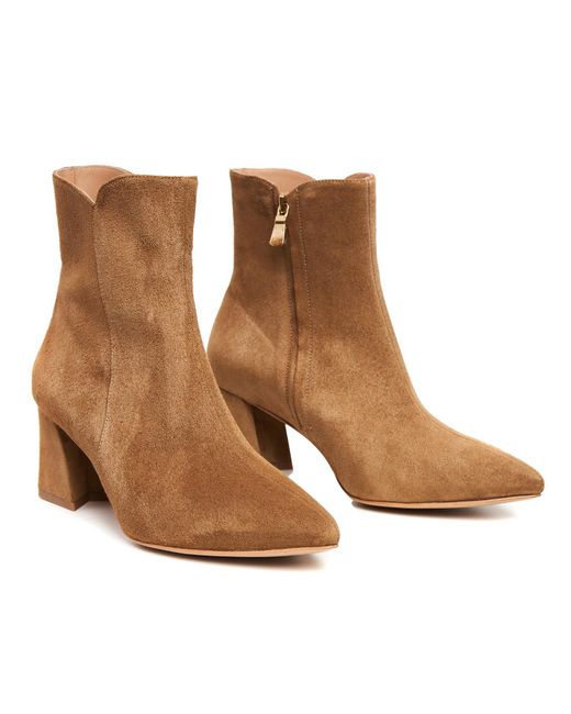 Ginissima Brown Lara Ankle Boots Natural Reversible Leather