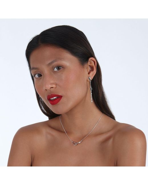 Lucy Quartermaine White Station Petal Drop Earrings