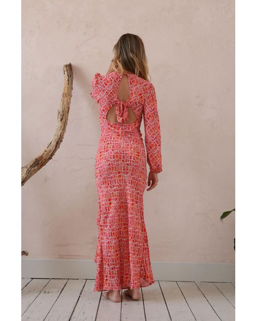 Sophia Alexia Red Marble Mosaic Portofino Dress
