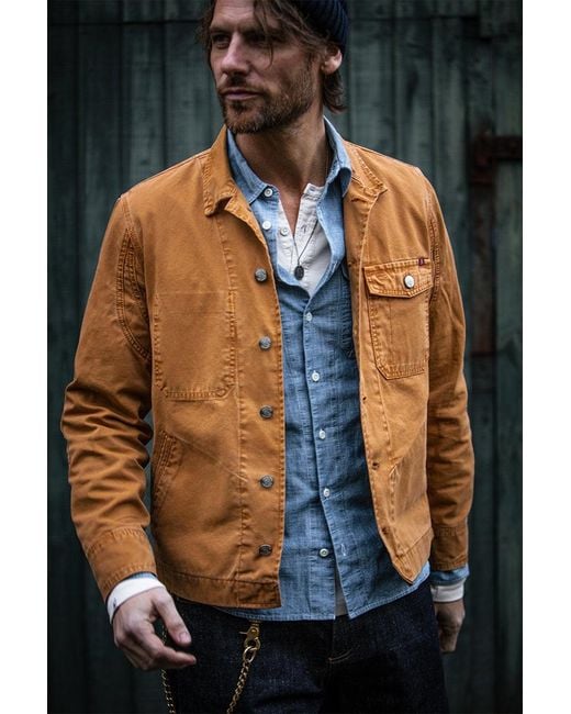 &SONS Trading Co Brown Ryder Hardwear Canvas Jacket for men