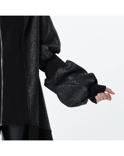 Metamorph Black Extravagant Asymmetrical Metallic Cardigan