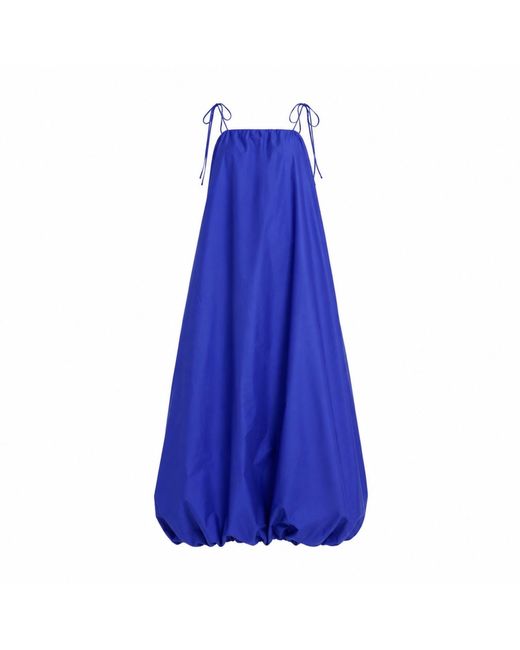 Serotoninn Blue Sunna Ballon Hem Maxi Dress