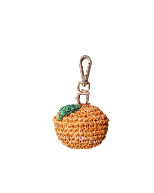 LIKHÂ Metallic Citrus Burst Raffia Bag Charm