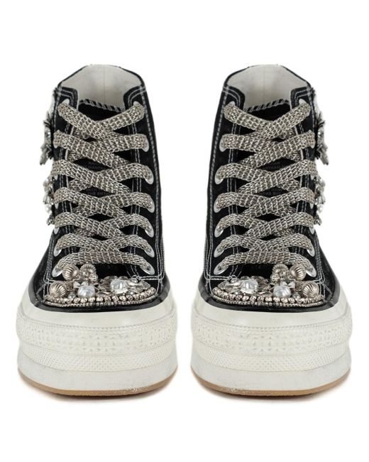 Keith Scarrott Shoes Black Coppola Hi-Top