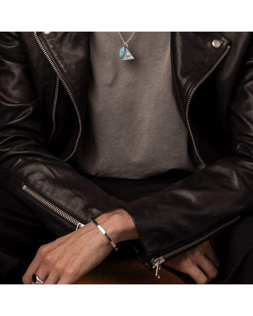 Nialaya Metallic Simplicity Bangle for men