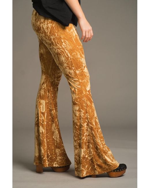 Little Lies Natural Hendrix Ochre Velvet Flares