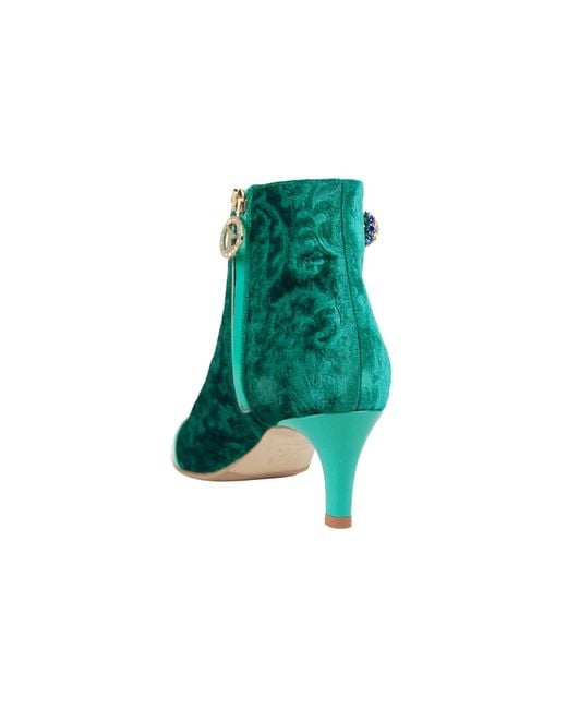 Moon D'elle Green Eclisse Ankle Boots