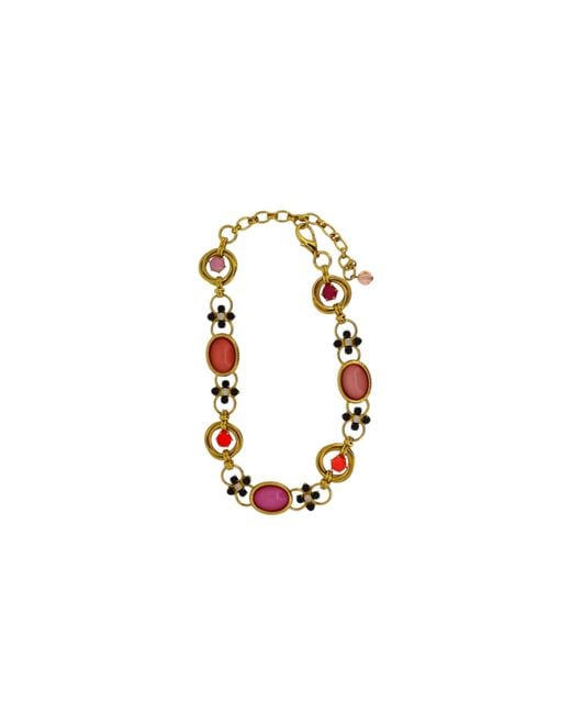 Vicki Sarge Black Lemonade & Peach Tea Hoop Necklace