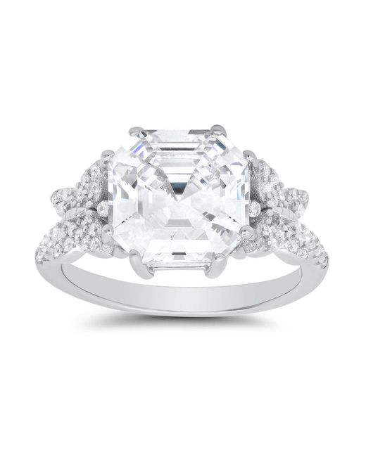 Kylie Harper Metallic Asscher Cut Diamond Cz Butterfly Ring