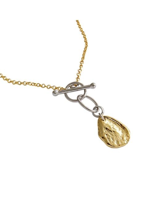 Janus Edinburgh Metallic Lawers Nugget Vermeil Nugget Toggle Necklace