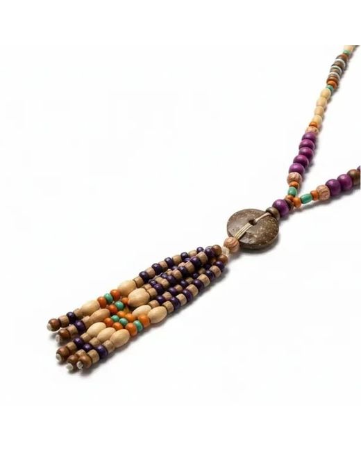 By Virgo Metallic Noira Tassel Necklace