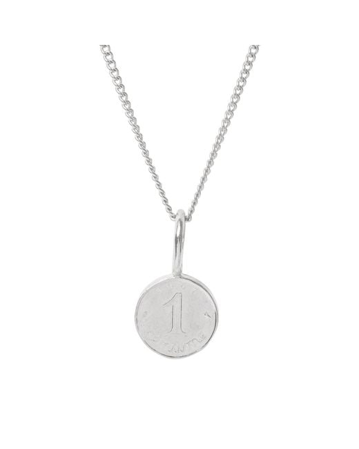 Katie Mullally Metallic French Centime Coin Charm Necklace