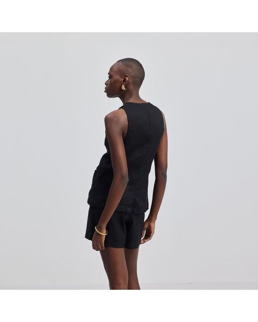 REISTOR Black Hemp Vest Jacket