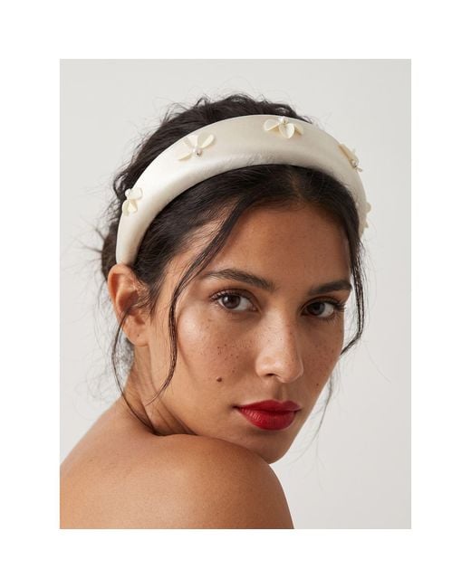 2KStyle Green Neutrals Sabrina Sequins Hand-Embellished Satin Padded Headband