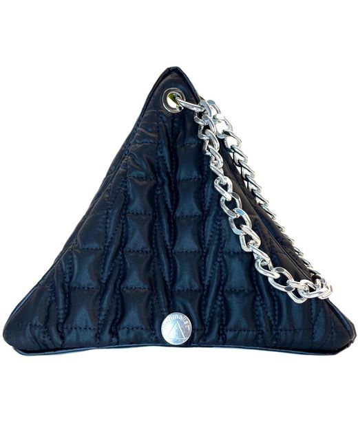 Mirimalist Blue Triangle Puff Bag