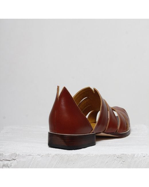 Mafalda Brown Gisele Terracotta Sandals
