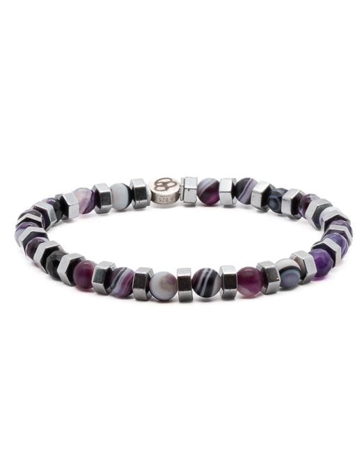 Ebru Jewelry Metallic Agate Aura Bracelet for men