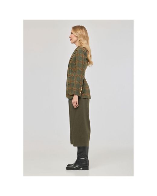 The Extreme Collection Green Checked Wool Blazer Grant