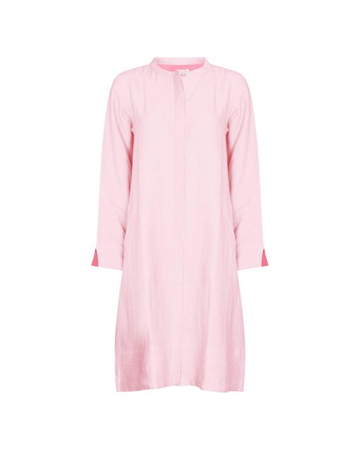 NoLoGo-chic Super Mix Coat Dress Linen Shell Pink