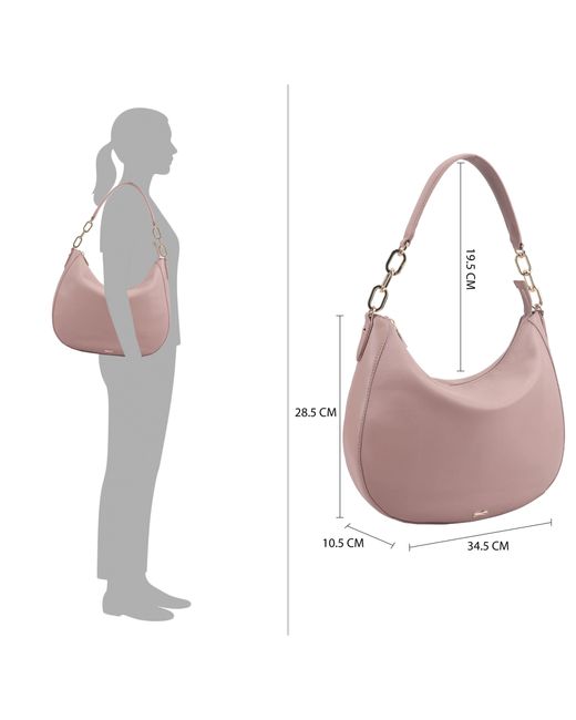 Paul Costelloe Gray Bisbee Leather Shoulder Bag