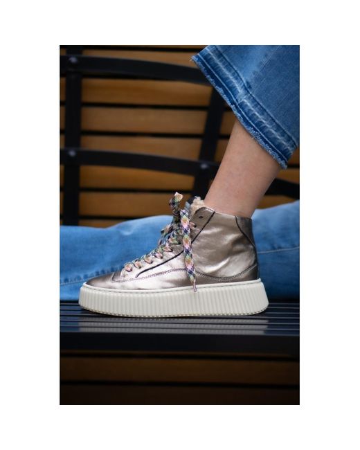 Keith Scarrott Shoes Brown Roma Hi-Top Trainer