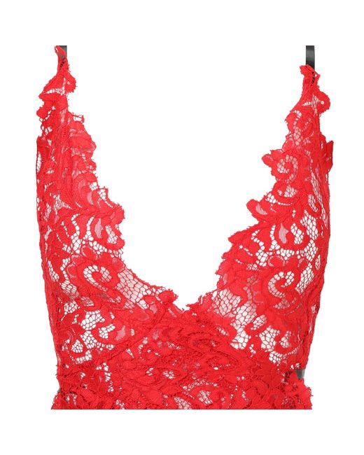 Belle -et-BonBon Red Valentina Bright Cherry Lace Wrap Dress