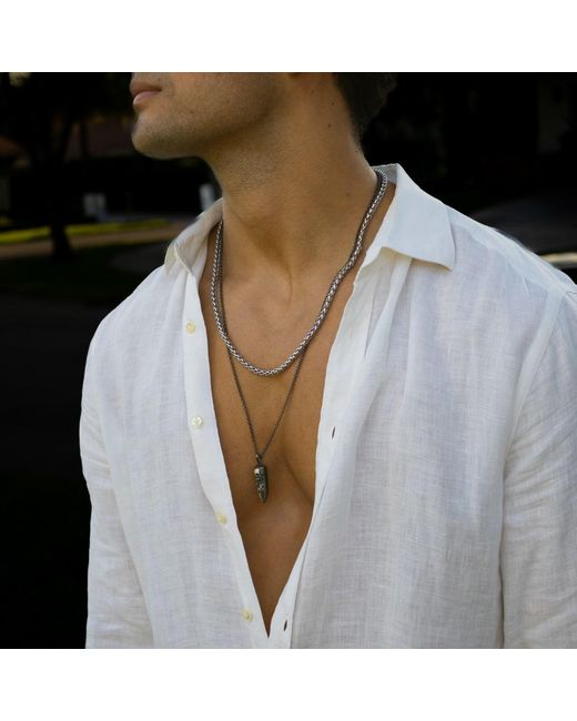 Ebru Jewelry Metallic Powerlink Stainless Steel Style Chain Necklace for men