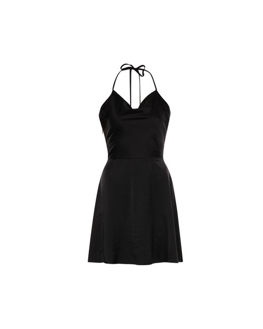 Altera London Backless Satin Slip Mini Dress in Black | Lyst UK