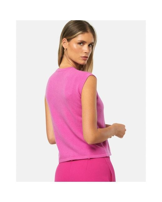 Helen Mcalinden Pink Marlena Cyclamen Cashmere Vest