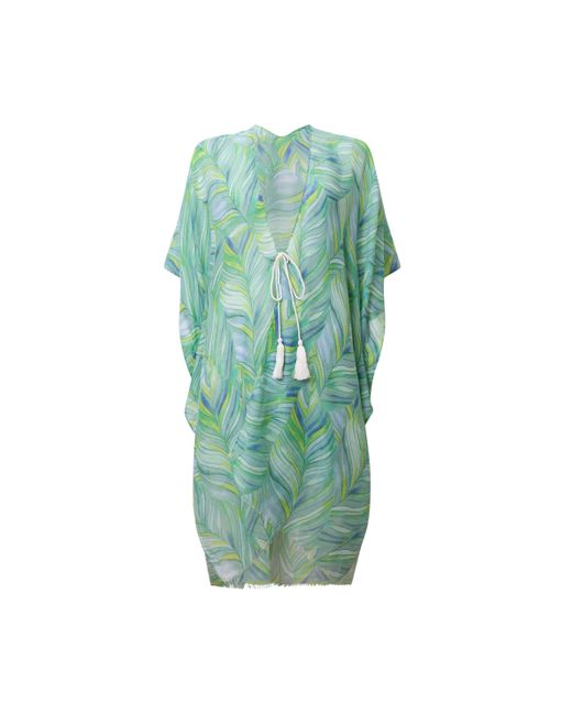 James Lakeland Green Abstract Print Kaftan