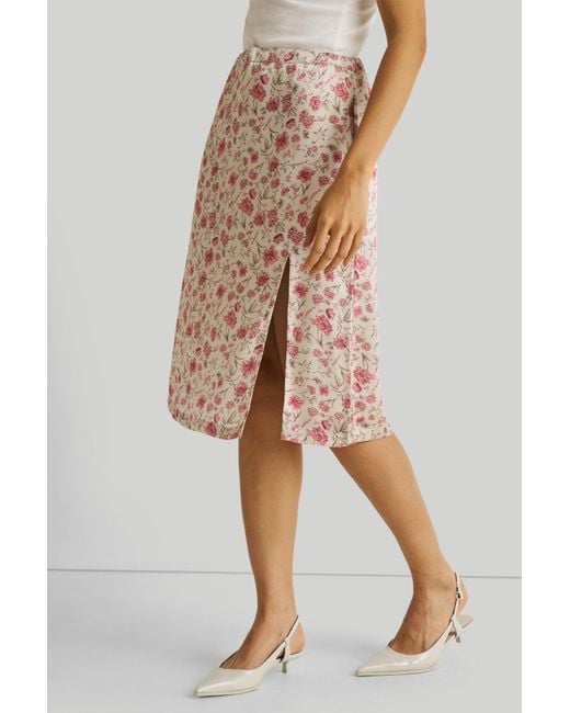 REISTOR Natural Brunch Petal Fusion Satin Skirt